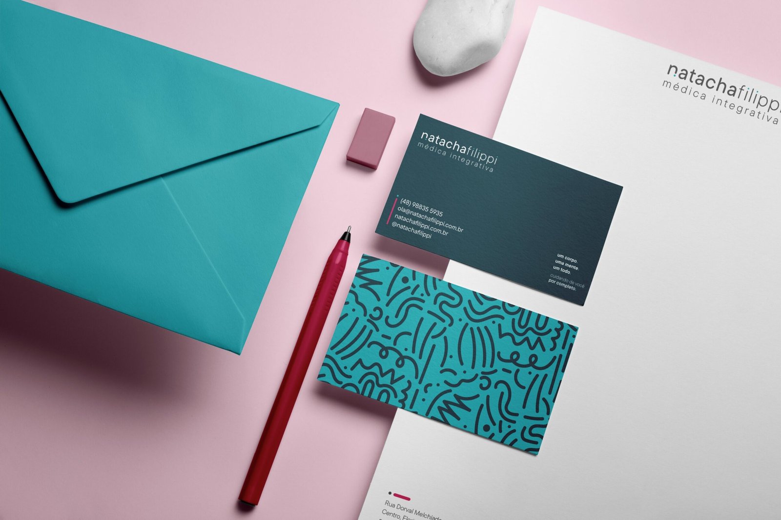 Estratégia de marca e identidade visual para a Dra. Natacha Filippi, case de branding para médicos